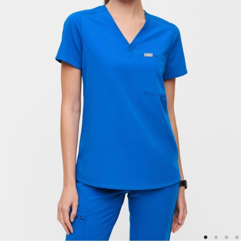 Figs set- Royal blue scrubs x small top, x small petite bottoms